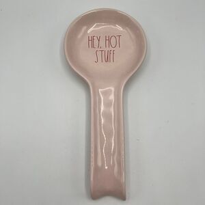 NWOT Rae Dunn Pink HEY, HOT STUFF Spoon Rest